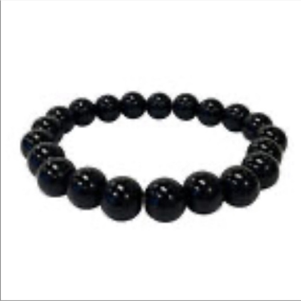 Black Onyx Gemstone Stretchy Bracelet